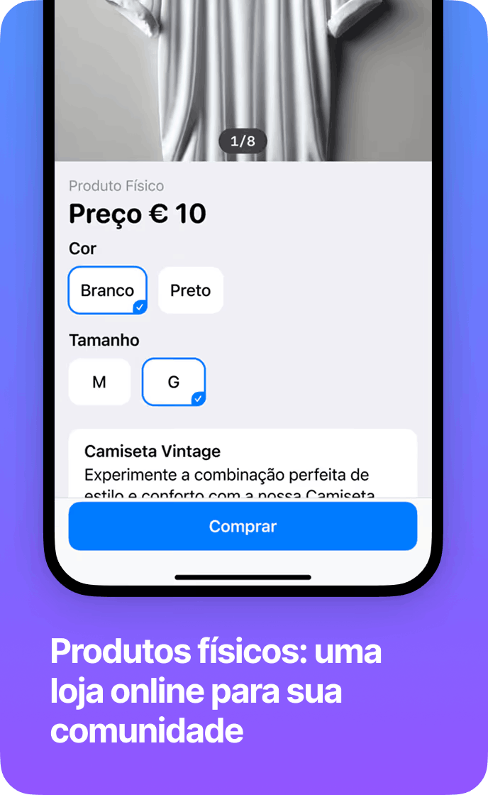 Physical products: an online store for your community