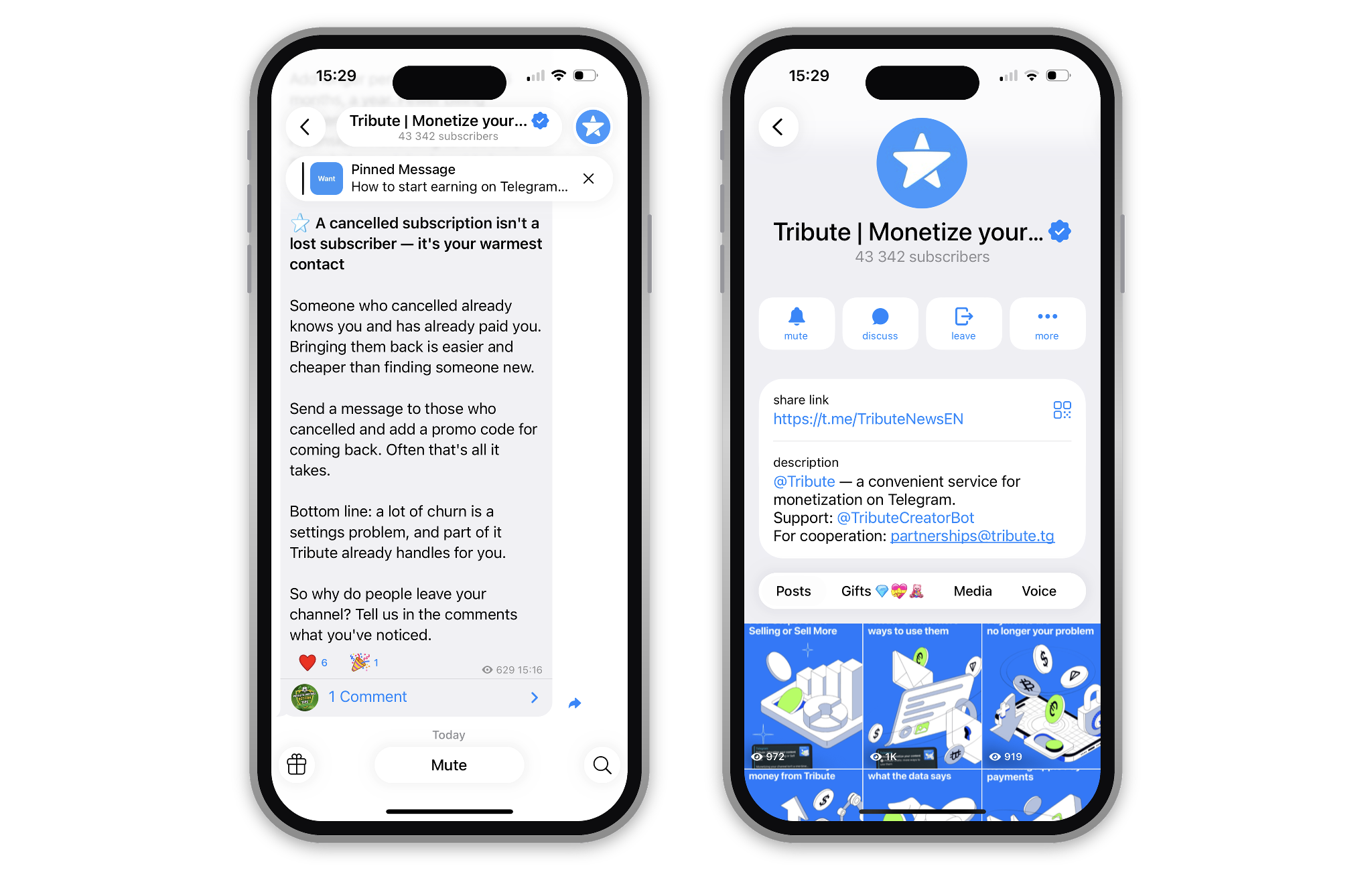 Example of how to set up a Telegram account