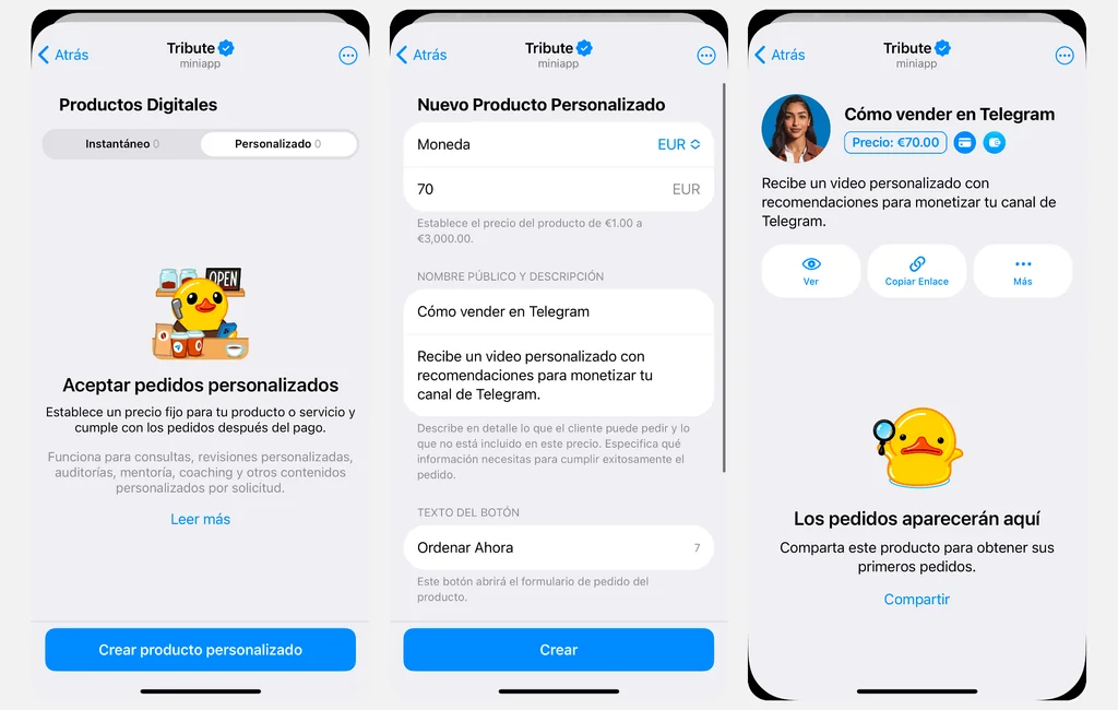 Ejemplo de contenido por encargo creado a través de Tribute.