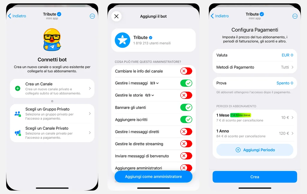 Come creare un canale Telegram a pagamento con Tribute