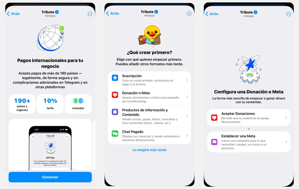 Tribute es una plataforma de monetización dentro de Telegram